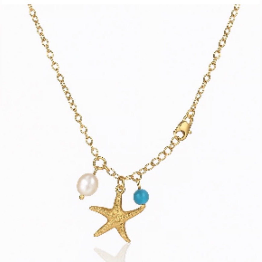 Nwt Mayamar Gold Starfish Pendant Necklace